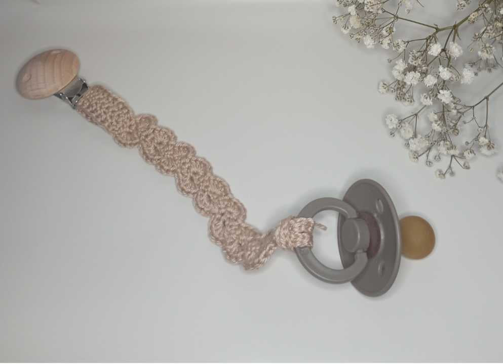 Attache Tétine en crochet Personnalisable