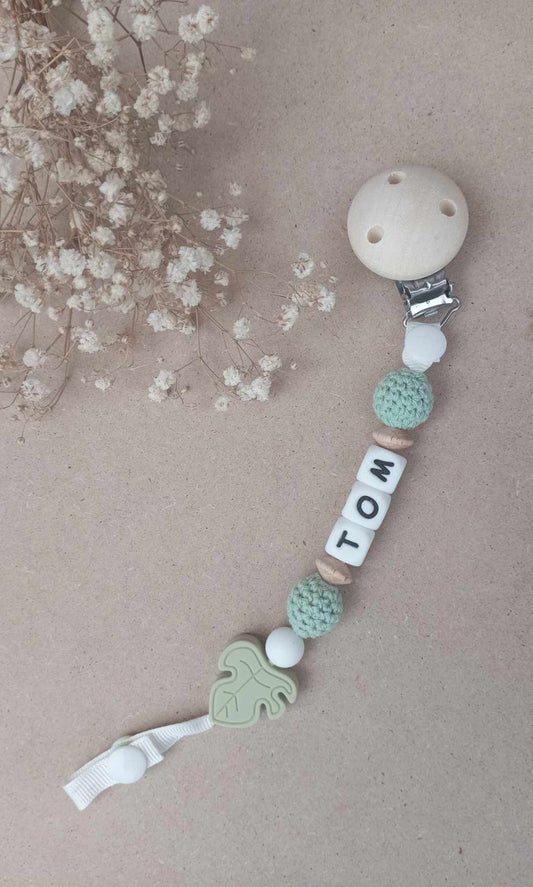Attache Tétine Prénom (Perle crochet)